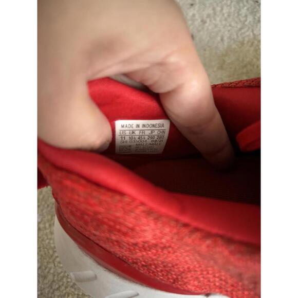 FALL CLEARANCE Mens Adidas Red Athletic Slip On Sneakers - Picture 5 of 6